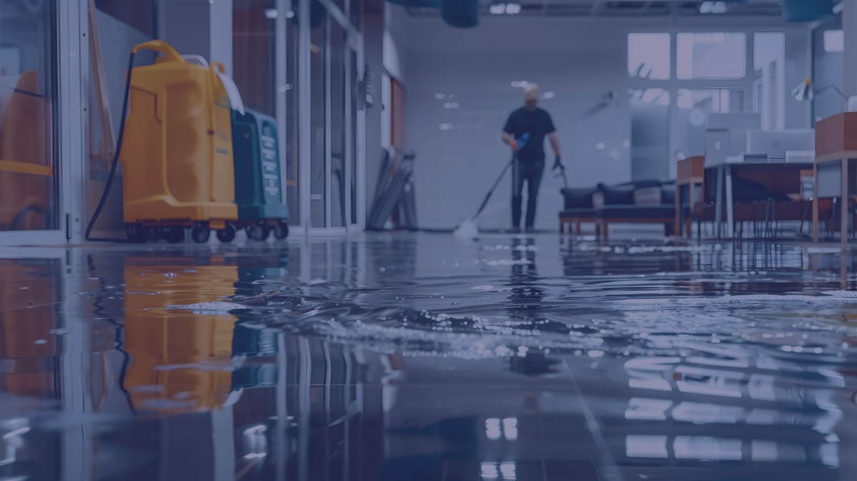 Emergency water damage restoration team working in Doral home